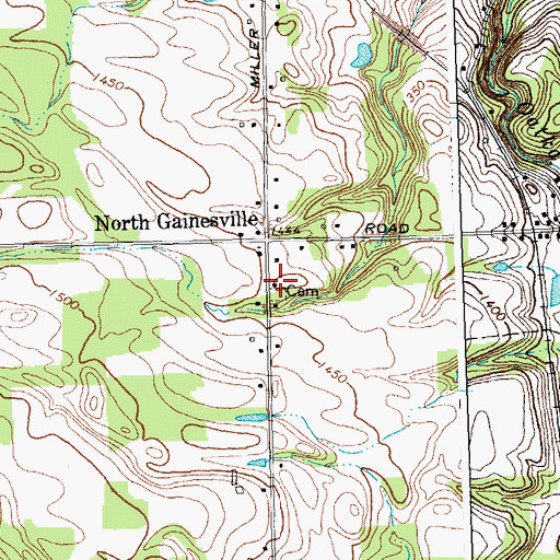 Topographic Map of North Gainesville Cemetery, NY