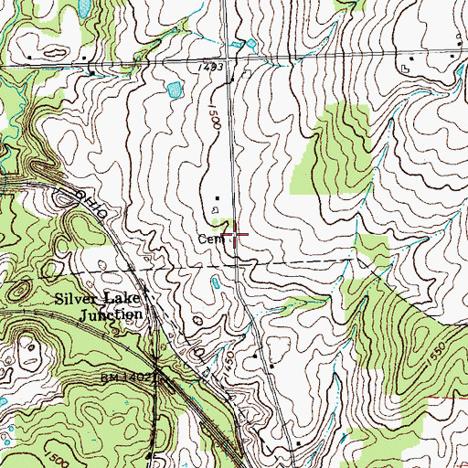 Topographic Map of Bush Cemetery, NY
