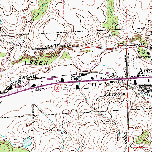 Topographic Map of Saints Peter And Paul Cemetery, NY