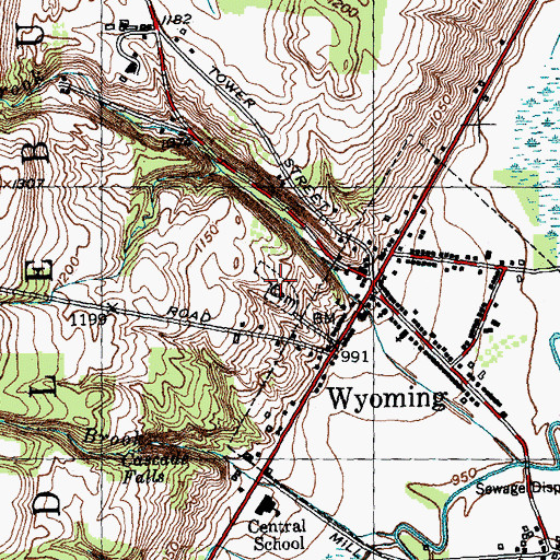 Topographic Map of Wyoming Cemetery, NY