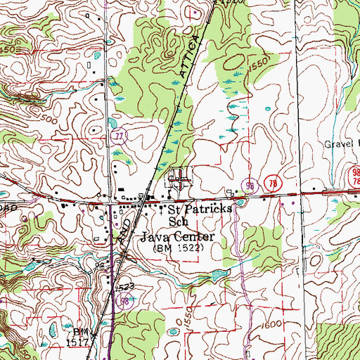 Topographic Map of Saint Patrick's Cemetery, NY