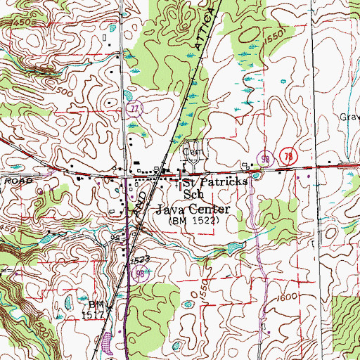 Topographic Map of Saint Patrick's Church, NY