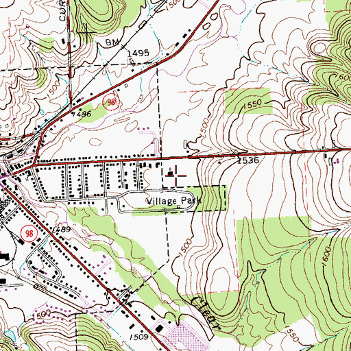 Topographic Map of Hope Lutheran Church, NY