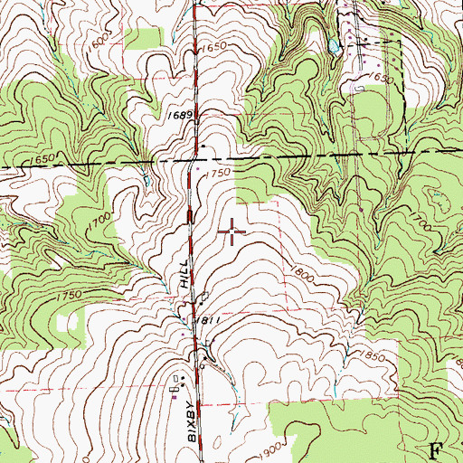 Topographic Map of Turkey Run Golf Course, NY