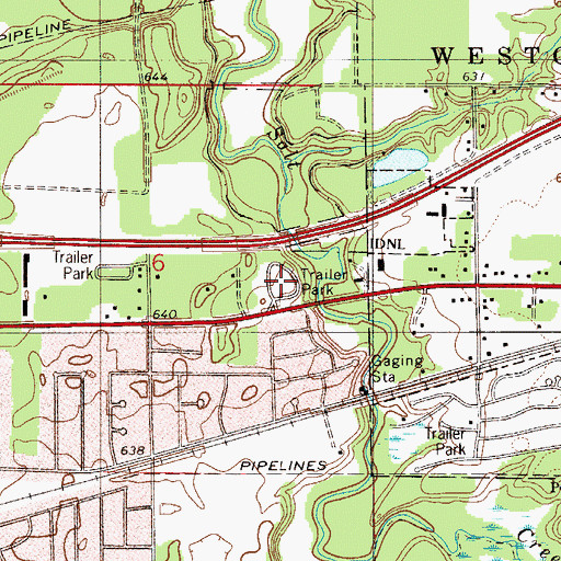 Topographic Map of Salt Creek Estates, IN