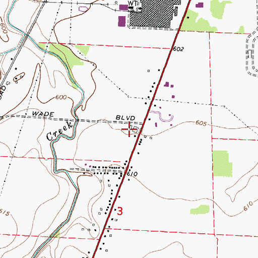 Topographic Map of Hermes Dairy Farm, OH