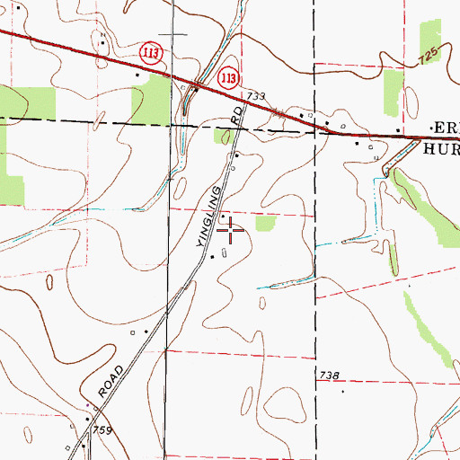 Topographic Map of Erf Family Farms, OH