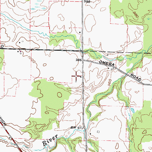 Topographic Map of Oney's Milkyway Farm, OH