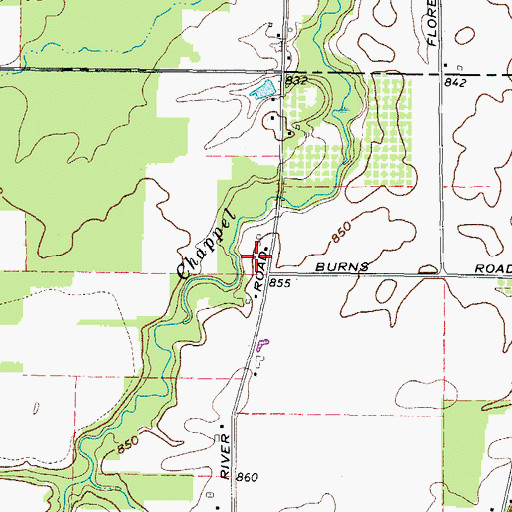 Topographic Map of Willow Brook Farms of Wakeman, OH