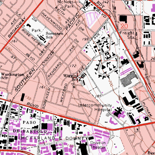 Topographic Map of Wiggins School, CA