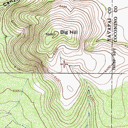 Topographic Map of Big Hill Tank, AZ