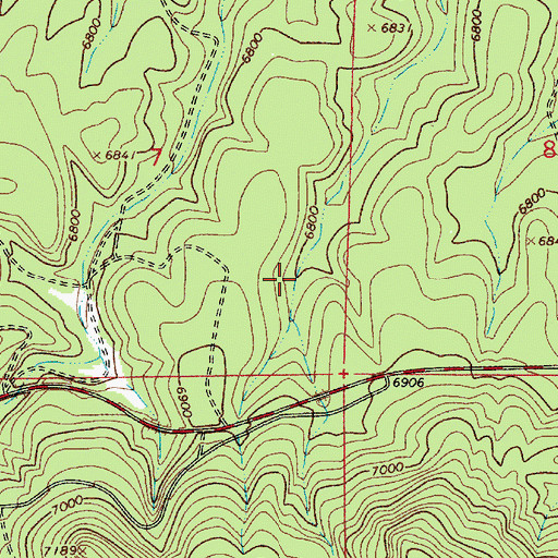 Topographic Map of Rush Tank, AZ