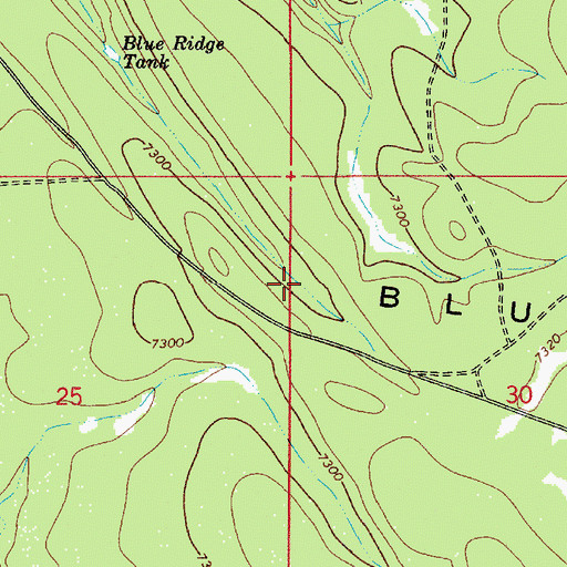 Topographic Map of Water Right Tank, AZ