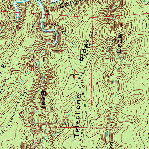 Topographic Map of Bell Tank, AZ