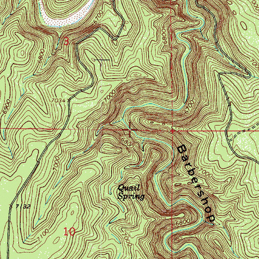 Topographic Map of O D Tank, AZ