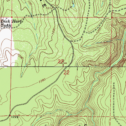 Topographic Map of Oak Tank, AZ