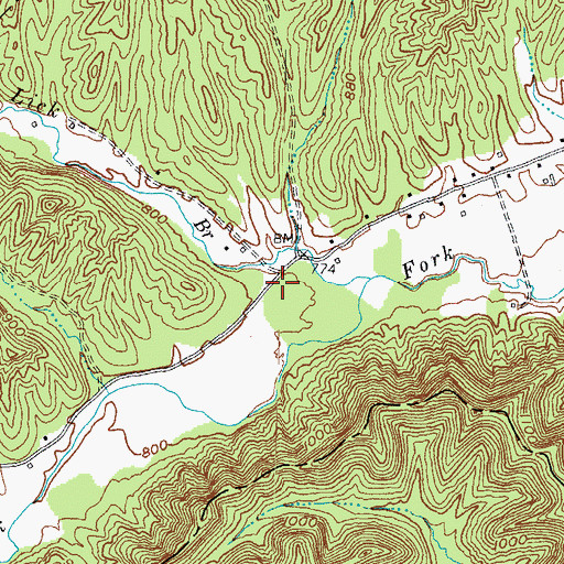Topographic Map of Pine Grove School (historical), KY