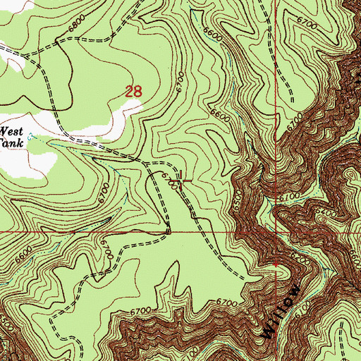 Topographic Map of Dukey Tank, AZ