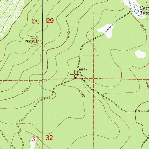 Topographic Map of Upper Diablo Tank, AZ