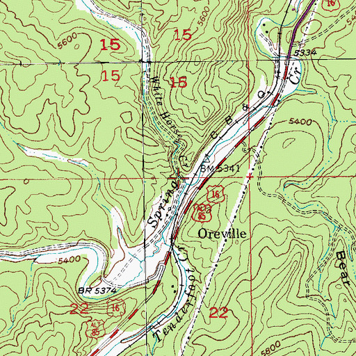 Topographic Map of White Horse Gulch, SD