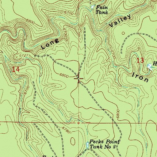 Topographic Map of Mickey Tank, AZ