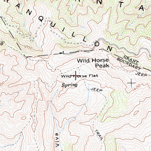 Topographic Map of Wild Horse Flat, CA