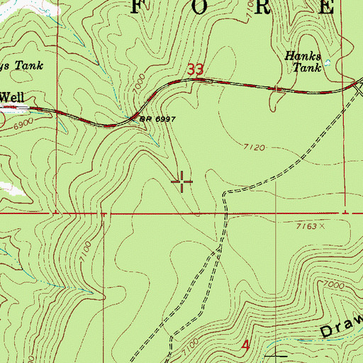 Topographic Map of Clark Tank, AZ