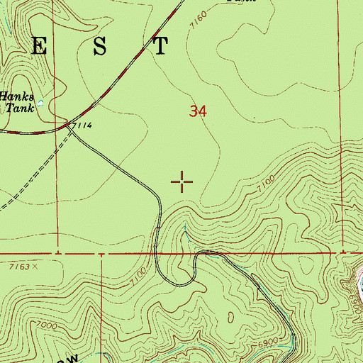 Topographic Map of Cobble Tank, AZ