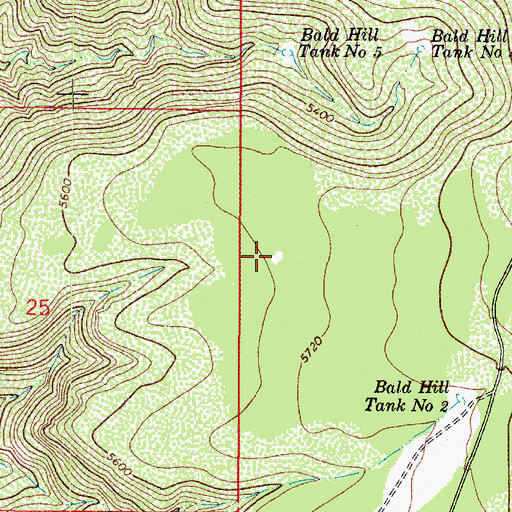 Topographic Map of Boulder Tank, AZ