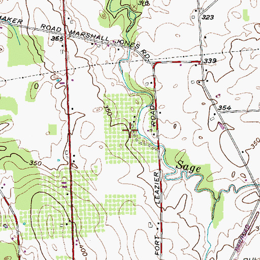 Topographic Map of Sage Creek Orchards, NY