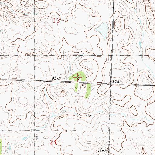 Topographic Map of Flying D Paint Ranch, ND