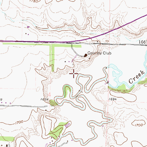 Topographic Map of Apple Creek Country Club, ND