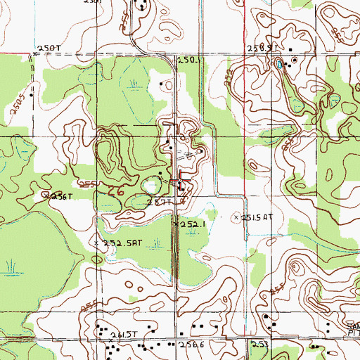 Topographic Map of Klondike Post Office (historical), MI