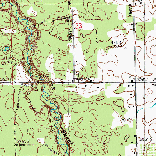 Topographic Map of Hazel Grove Post Office (historical), MI