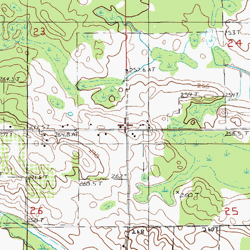 Topographic Map of Allencreek Post Office (historical), MI
