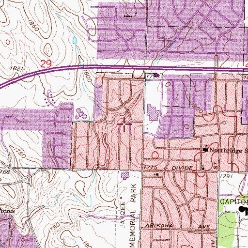 Topographic Map of Church of Christ, ND