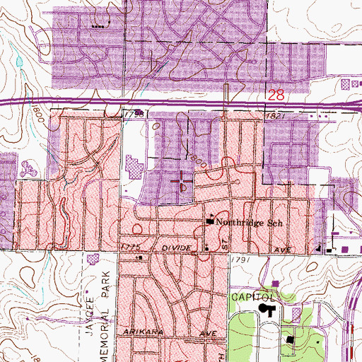 Topographic Map of Church of Corpus Christi, ND