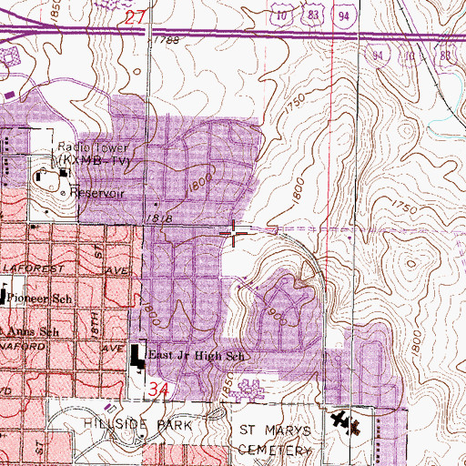 Topographic Map of Faith Center Church of God, ND