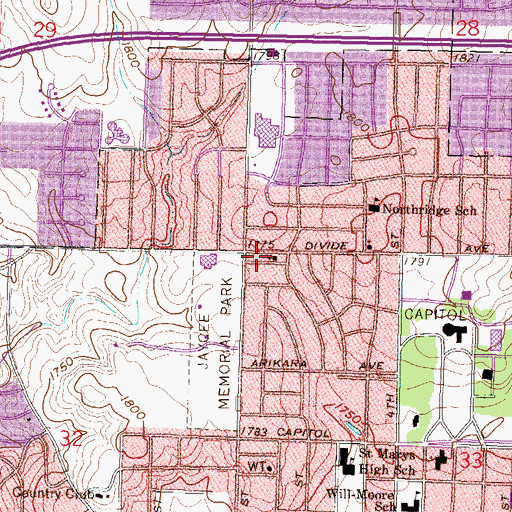 Topographic Map of Good Shepherd Lutheran Church, ND