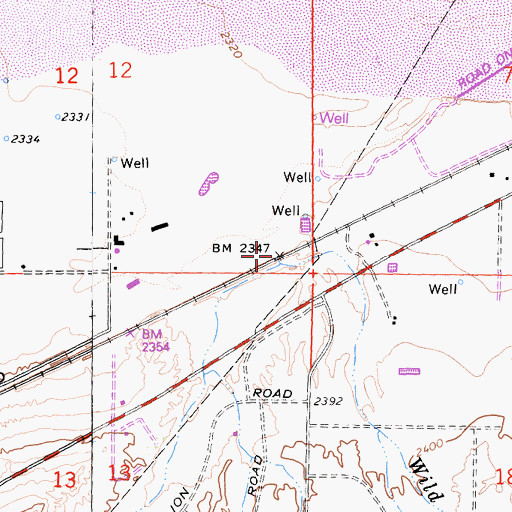 Topographic Map of Wild Wash, CA