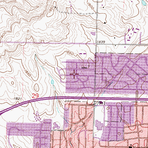 Topographic Map of Prairie Family Church, ND