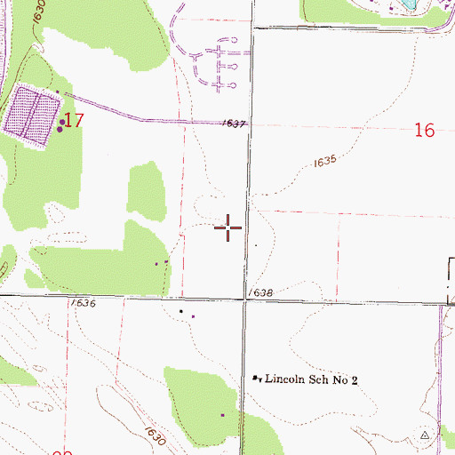 Topographic Map of Riverwood Baptist Church, ND