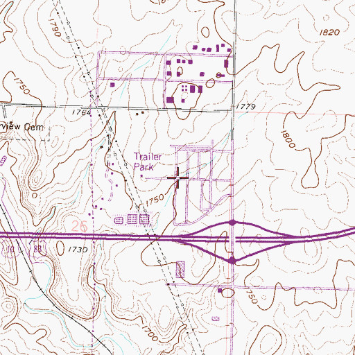 Topographic Map of Mister Bs Estates, ND