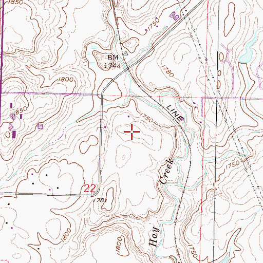 Topographic Map of Hay Creek Court, ND