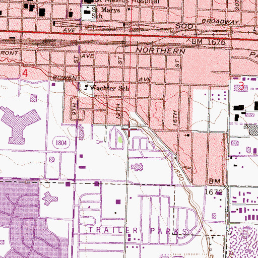 Topographic Map of Stardust Terrace, ND