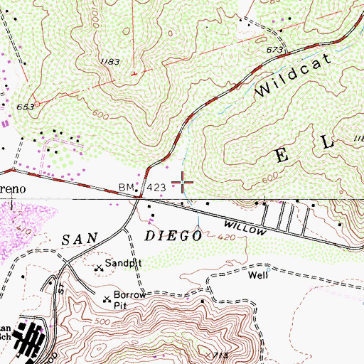 Topographic Map of Wildcat Canyon, CA