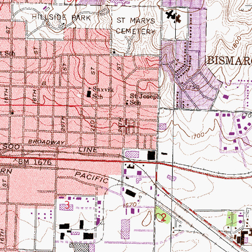Topographic Map of Chance Mobile Home Park, ND