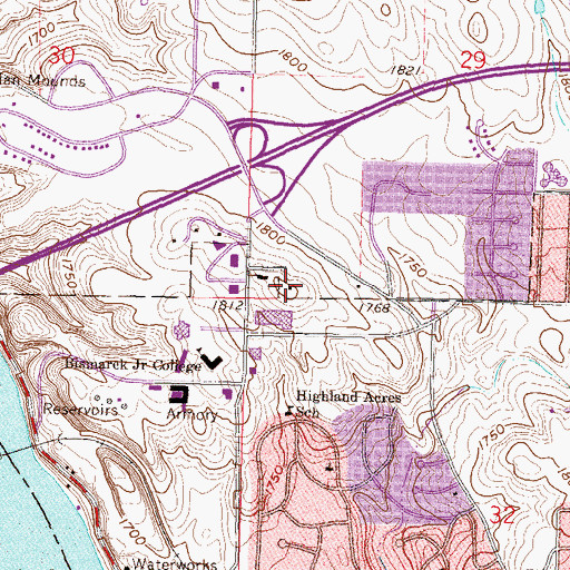 Topographic Map of Horizon Building, ND