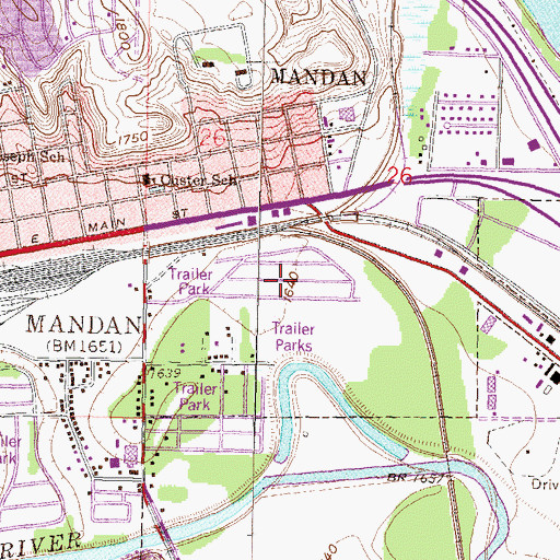Topographic Map of Frontier Homesteads, ND