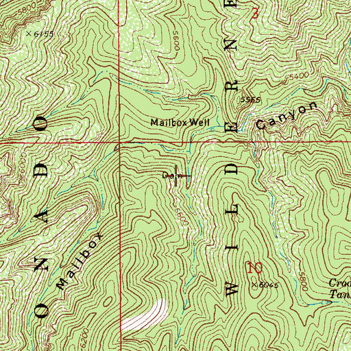 Topographic Map of Mailbox Tank Dam, AZ